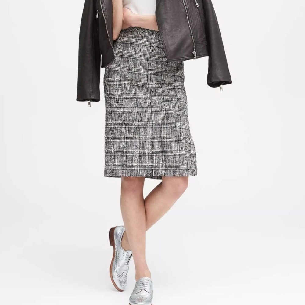 NWT BANANA-REPUBLIC-CHECK-PENCIL-SKIRT, SZ 6